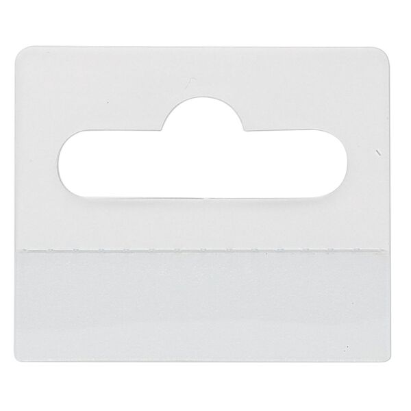 Hang tab, plastic and adhesive, 1-3/4 x 1-1/2 inch rectangle. Sold per pkg of 40. image number 0