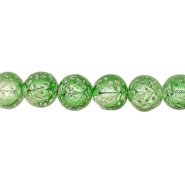Lava rock 1pkg1, electrocoated round bead 15.5-16 inch 7-8mm image number 0