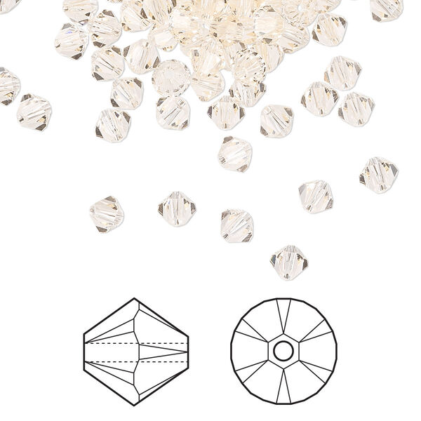 Bead 1440pk silk, Swarovski® 4mm XILION bicone 5328 image number 0