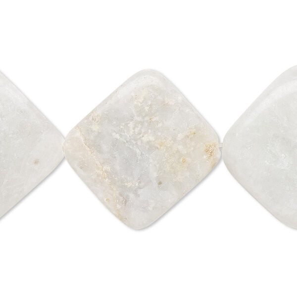 Amazonite 1pkg1, rounded flat diamond bead natural 8 inch 24x24mm-26x26mm image number 0