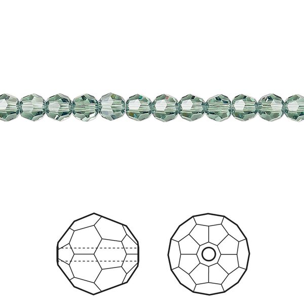 Bead 12pk erinite, Crystal Passions® 4mm round 5000 image number 0