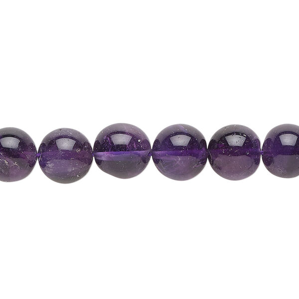 Amethyst 1pkg1, hand-cut round bead natural C grade, 15.5-16 inch 7-9mm image number 0