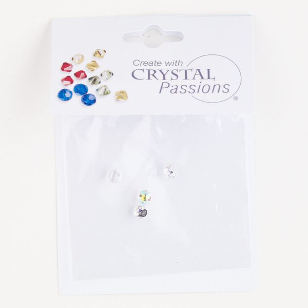 Fancy stone 4pk crystal CAL VZ AB, Crystal Passions® 4mm ball 4869 image number 0