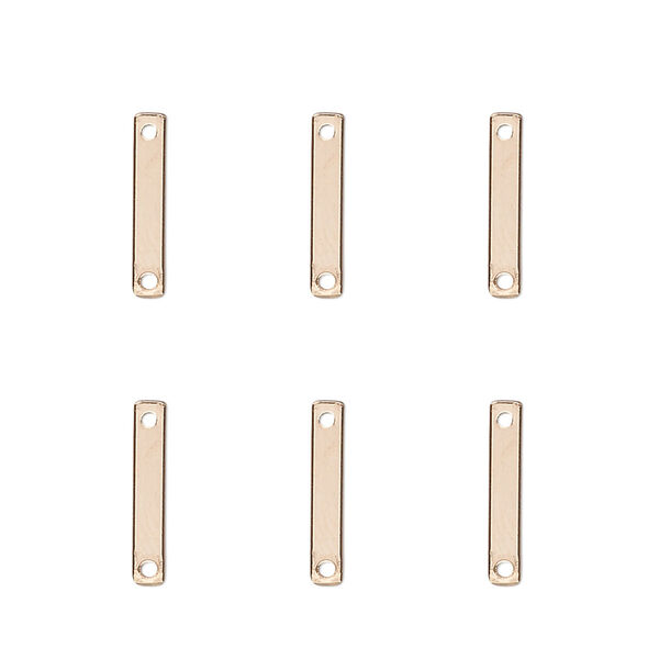 Link, 14Kt gold-filled, 13x2mm smooth bar. Sold per pkg of 6. image number 0