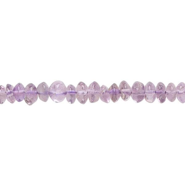 Amethyst 1pkg1, hand-cut smooth rondelle bead natural 15.5-16 inch 4x2mm-5x3mm image number 0