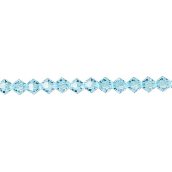 Bead 48pk aqua bohemica, Preciosa Czech crystal 4mm bicone image number 0