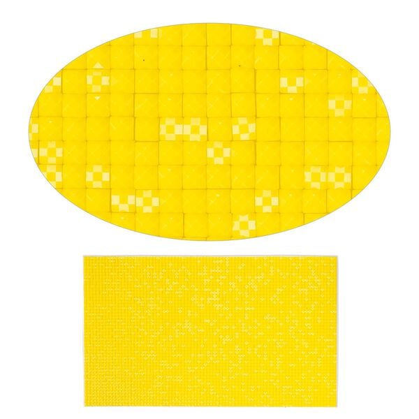 Adhesive sheet, My Style Deco Art™, peel-off, resin and glue, yellow, 8 x 4-3/4 inch rectangle, 1.8mm thick. Sold individually. image number 0