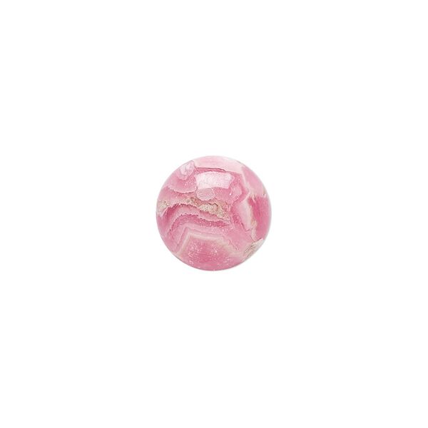 Rhodochrosite 1pkg1, calibrated round cab natural 12mm image number 0