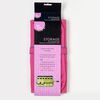 Pouch, canvas / elastic / VELCRO®, pink / purple / black, 14x9-1/2 inches with hook and loop closure with wraparound strap. Sold individually. image number 1