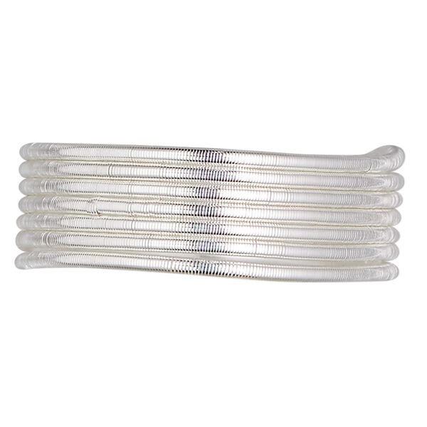 French wire, silver-plated copper, heavy, 1.3mm. Sold per approximately 27-30 inch strand. image number 0
