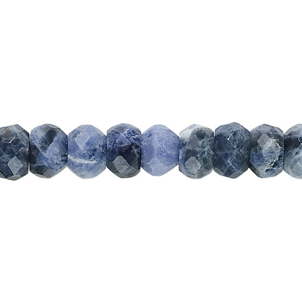 Sodalite 1pkg1, faceted rondelle bead natural B grade, 15.5-16 inch 8x5mm image number 0