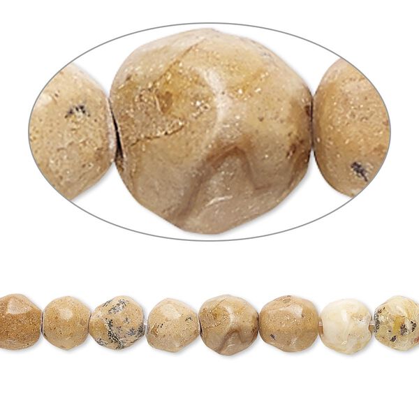 Grain stone 1pkg1, hand-faceted round bead natural 8 inch 6-7mm image number 0