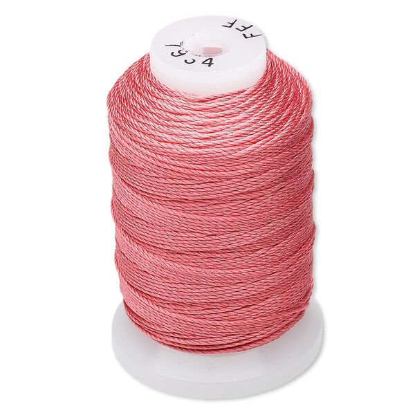 Thread, Purely Silk™, 3-ply, coral, size FFF. Sold per 92-yard spool. image number 0