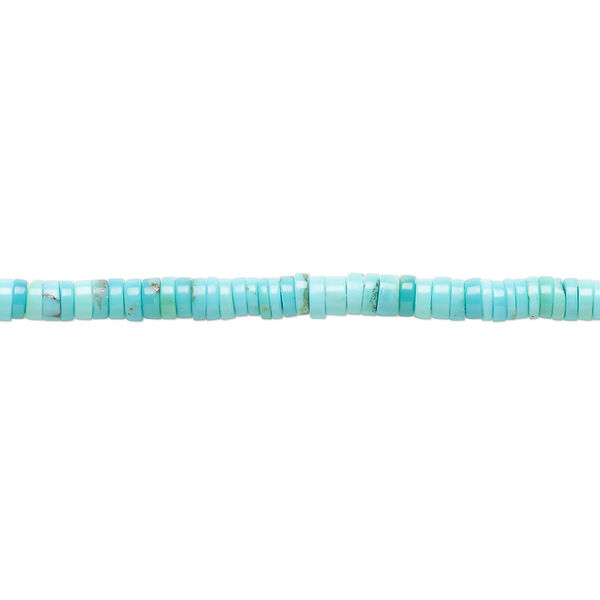 Sleeping beauty turquoise 1pkg1, heishi bead natural B+ grade, 15.5-16 inch 3x1mm-3x2mm image number 0