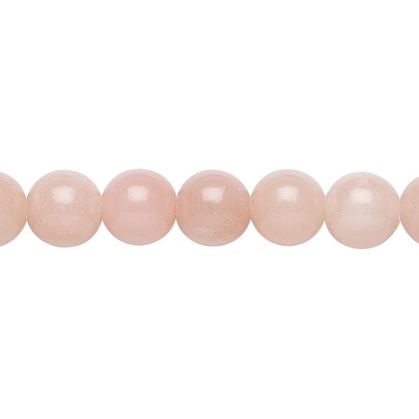 Pink aragonite 1pkg1, round bead 15.5-16 inch 8mm image number 0