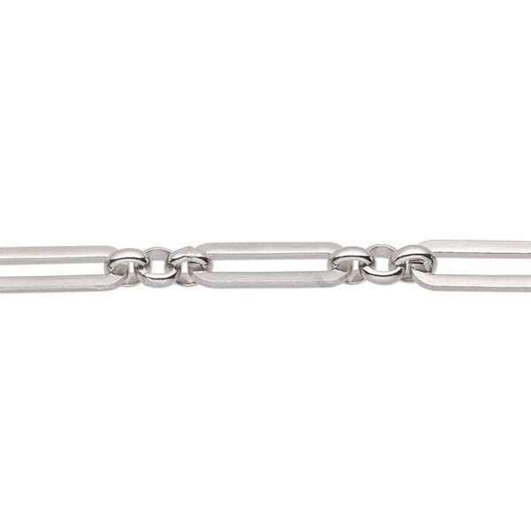Chain, stainless steel, 4.5mm paperclip. Sold per pkg of 50 feet. image number 0