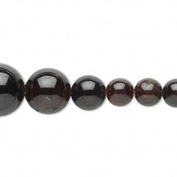 Garnet 1pkg1, round bead 15.5-16 inch graduated 4-13mm image number 0