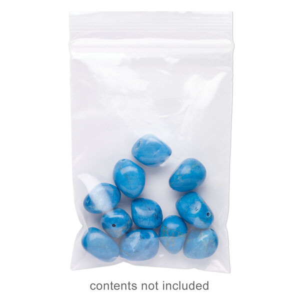 Bag, Tite-Lip™, oxo-biodegradable plastic, clear, 3x4-inch top zip. Sold per pkg of 100. image number 0