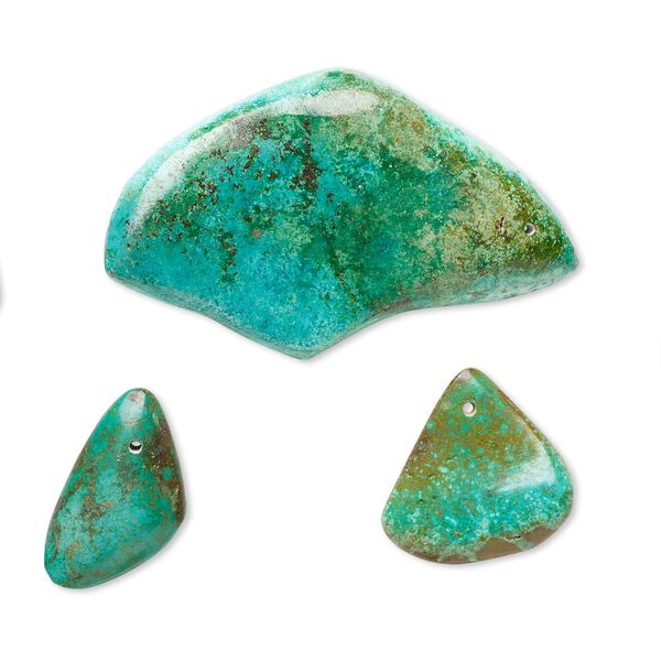 Turquoise 1pkg3, flat nugget focal mix large to gigantic image number 0