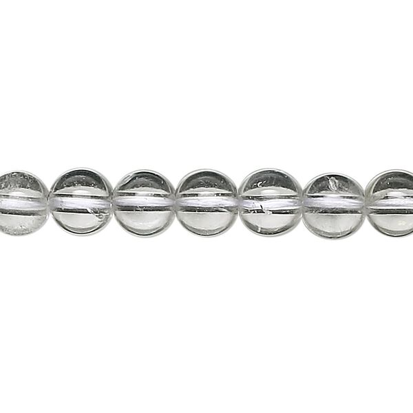 Quartz crystal 1pkg1, round bead natural 15.5-16 inch 8mm image number 0