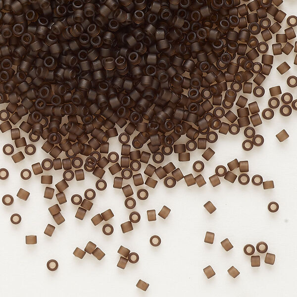 Seed bead, Delica®, glass, pkg/250g, #11 round, translucent matte root beer (DB-0769). image number 0