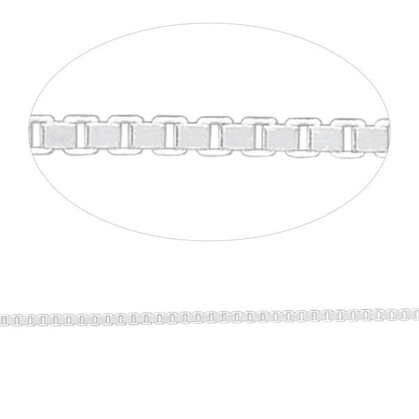 Chain, sterling silver, 1.5mm Venetian box. Sold per 50-foot spool. image number 0