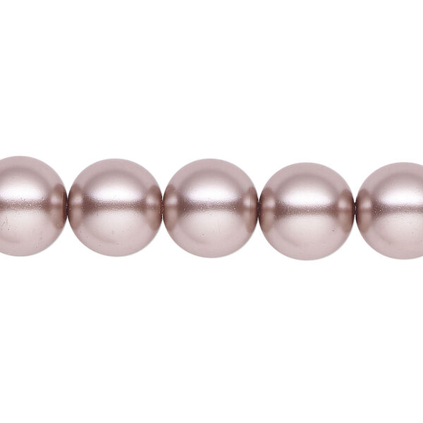 Pearl 2pk platinum, Celestial Crystal® 10mm round 15.5-16 inch image number 0