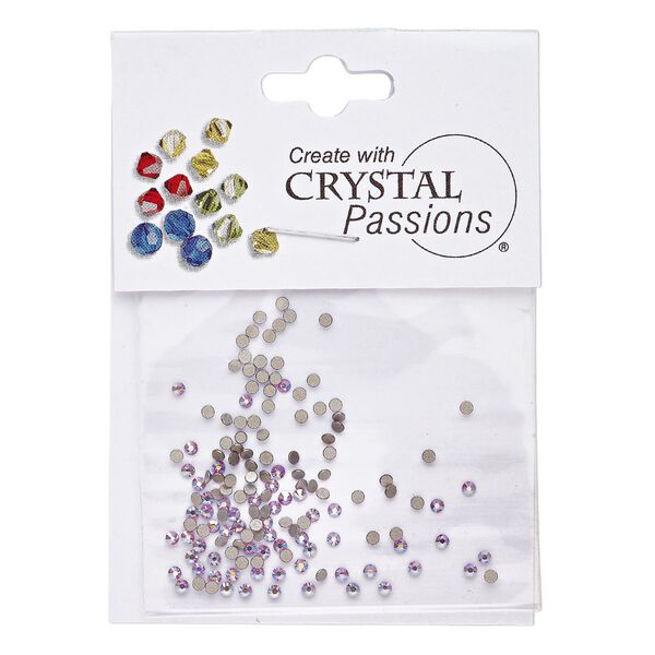 Flat back 144pk rose AB foil back, Crystal Passions® 1.7-1.9mm rose round SS5 2058 image number 0