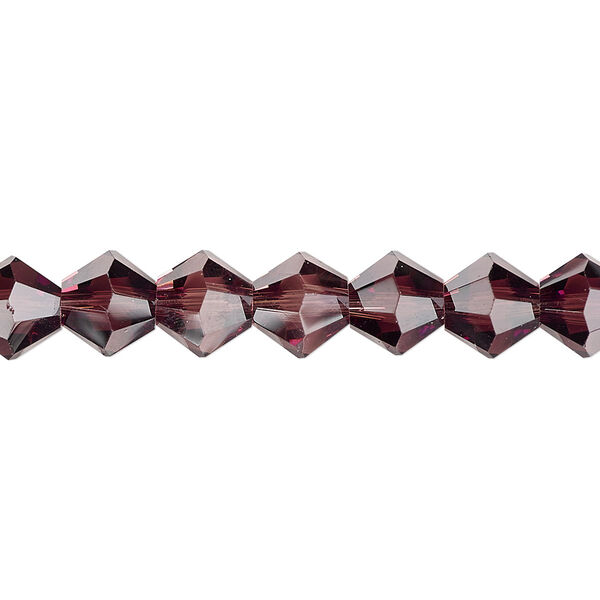 Bead 1pk transparent amethyst purple, Celestial Crystal® 8mm bicone 15.5-16 inch image number 0