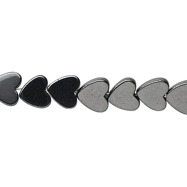 Hemalyke™ 1pkg1, flat heart bead 15.5-16 inch 8mm image number 0