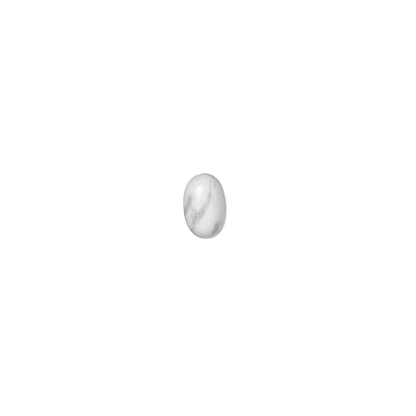 Howlite 1pkg10, calibrated oval cab natural 6x4mm image number 0