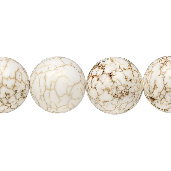Magnesite 1pkg1, round bead 15.5-16 inch 15mm image number 0