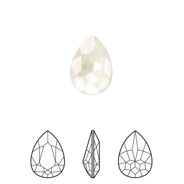 Fancy stone 1pk crystal linen ignite, Crystal Passions® 14x10mm pear 4320 image number 0