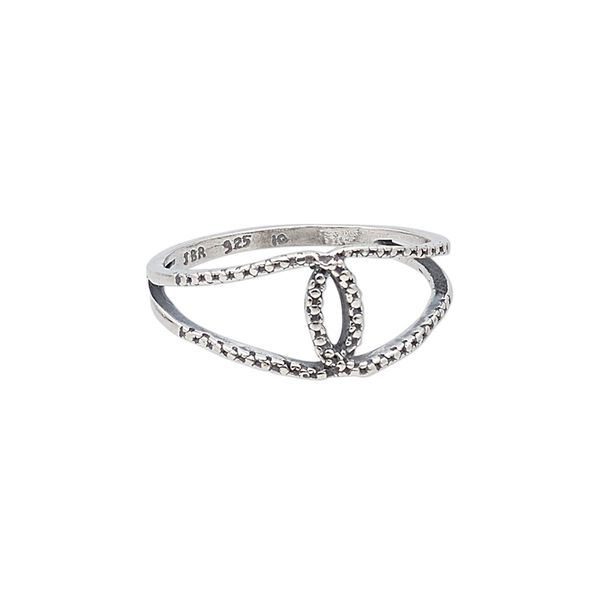 Ring, sterling silver, 10mm wide textured band, size 9-1/2. Sold individually. image number 0