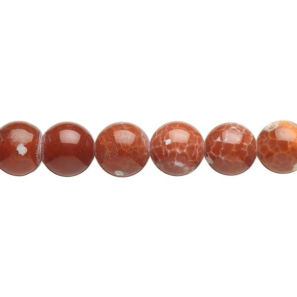 Fire crackle agate 1pkg1, hand-cut round bead 15.5-16 inch 8mm image number 0