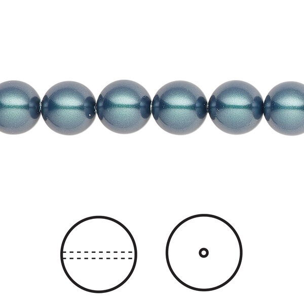 Pearl 250pk iridescent Tahitian look, Swarovski® 8mm round 5810 image number 0
