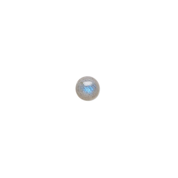 Labradorite 1pkg1, hand-cut calibrated round cab natural 6mm image number 0