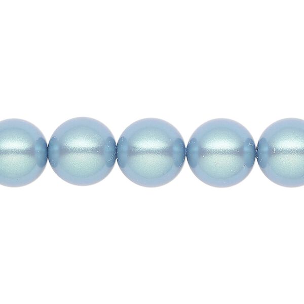 Pearl 50pk pearlescent blue, Preciosa Czech crystal 10mm round image number 0