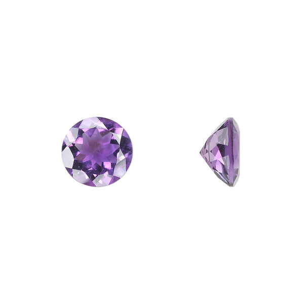 Amethyst 1pkg1, hand-cut faceted round gem natural 10mm image number 0