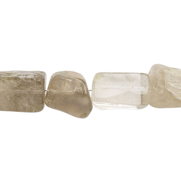 Smoky quartz 1pkg1, tumbled nugget bead 7 inch small image number 0