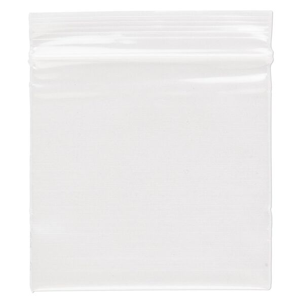Bag, Tite-Lip™, oxo-biodegradable plastic, clear, 2-inch top zip. Sold per pkg of 100. image number 1