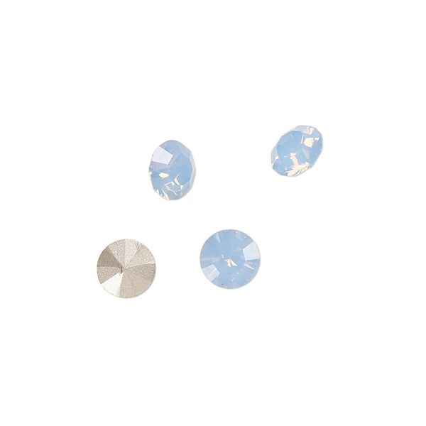 Chaton 144pk light sapphire opal foil back, Preciosa MAXIMA Czech crystal rhinestone 6.14-6.32mm round SS29 image number 0