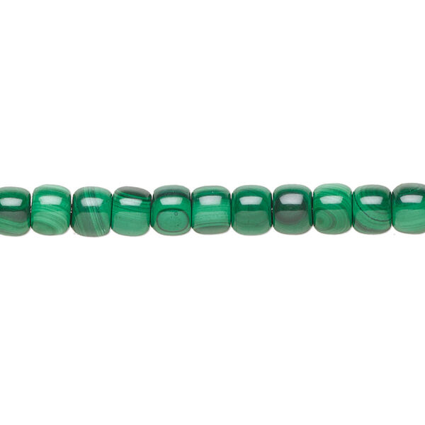 Malachite 1pkg1, drum bead natural 8 inch 5x4mm image number 0