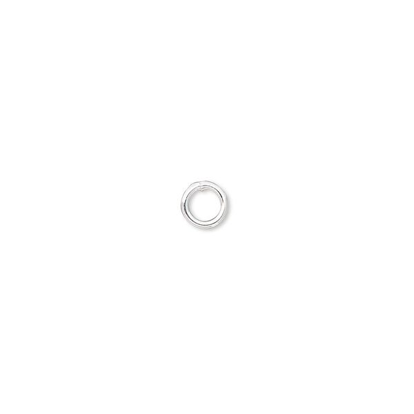 Jump ring, sterling silver-filled, 5mm soldered round, 3.4mm inside diameter, 20 gauge. Sold per pkg of 20. image number 0