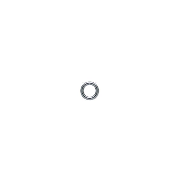 Jump ring, gunmetal-plated brass, 4.5mm round, 3.1mm inside diameter, 22 gauge. Sold per pkg of 500. image number 0