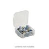 Organizer, Dot Box™, plastic, clear, 1-1/4 x 1-1/4 x 1/2 inch rectangle with pop-up lid. Sold per pkg of 8. image number 0