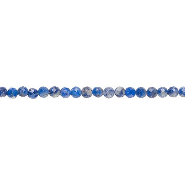 Lapis lazuli 1pkg1, hand-cut faceted round bead natural 12 inch 3mm image number 0