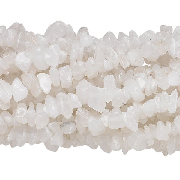 Snow quartz 1pkg10, chip bead natural 34 inch medium image number 0