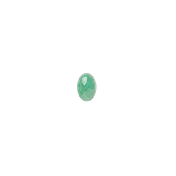Emerald 1pkg1, hand-cut calibrated oval cab B- grade, 6x4mm image number 0