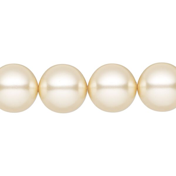 Pearl 30pk cream, Preciosa Czech crystal 12mm round image number 0